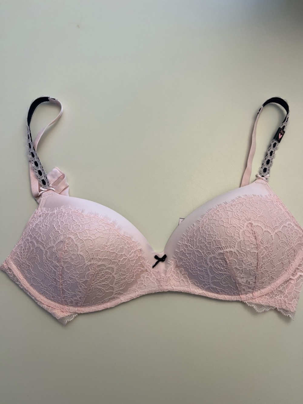 Victoria's Secret Pink Lace Wireless Bra with Decorative Straps - Picture 6 of 6